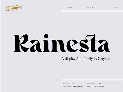 Rainesta Font Family bold branding classy design display elegant family fashion feminine font font design font family graphic design logo magazine modern poster rainesta font serif typography