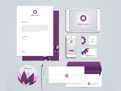 Eillyahs Restaurent branding business card envelope letterhead stationary visiting card