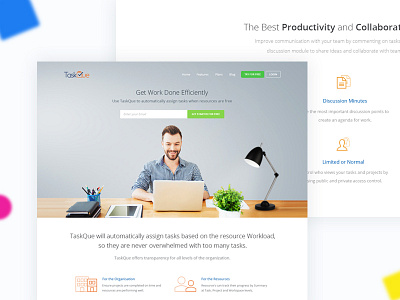 TaskQue Website - Redesign