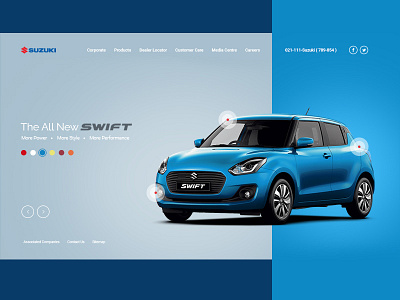 Suzuki app car clean dashboard landing page report suzuki task ui ux web