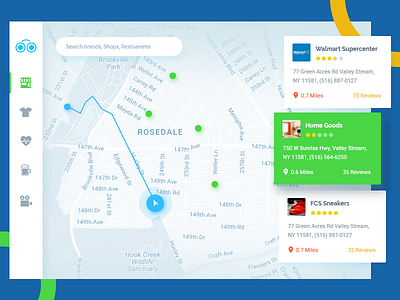 Find Location application dashboard finder history location map navigation navigator ui ux