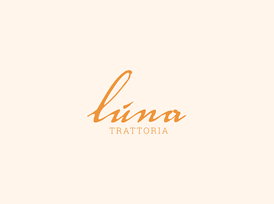 Luna T R A T T O R I A branding logo logotype trattoria