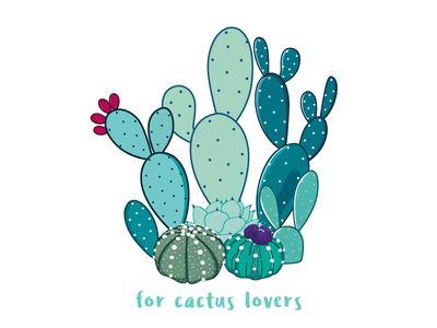 Cactus family cactus floral illüstration opuntia succulent