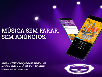 Banner for Vivo Música by Napster app branding digital design editorial design marketing mobile music photoshop showcase streaming