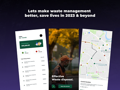 IOT for Waste Management app design recycling ui ux waste management