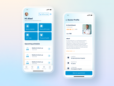 Healthcare Mobile App app product ui