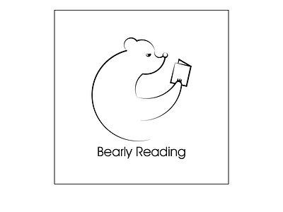 Bearly reading adobeillustator bear beginner books branding design doodling illustration logo logodesign logodesigns reading sketch vector web