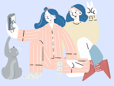 sleepover illustration procreaate