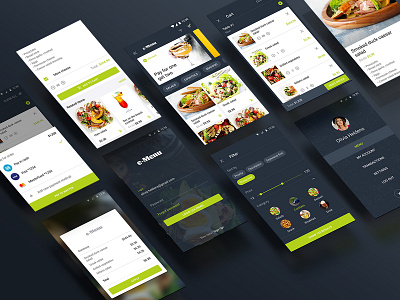 E Menu Dribbble Portfolio Presentation android app cafe figma restaurant shop ui ui ux
