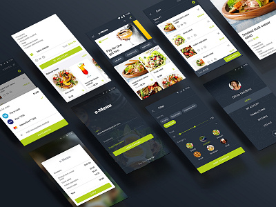 E Menu Dribbble Portfolio Presentation