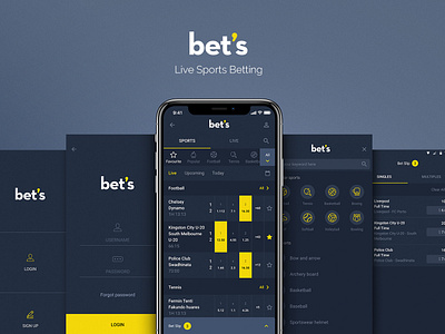Bet's Mobile Application app applicaiton betting figma mobile sports ux ui design web