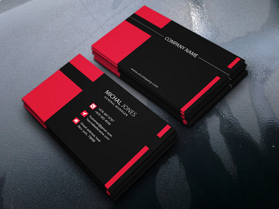 Black stylish visiting card for busyness...