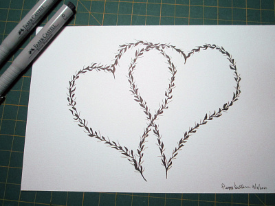 Valentines Hearts 2021 entwined hearts fourwindsgraphics hand drawn hearts illustration ink valentines valentinesday white ink