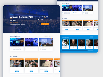 Events & Projects alumni events landing page projects seminar tickets timer web web pages website design