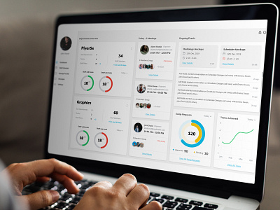 Scheduler - Dashboard admin dashboard creative design dashboad dashboard ui departments meetings ongoing events scheduler swap summary task management tasks to do list web application design