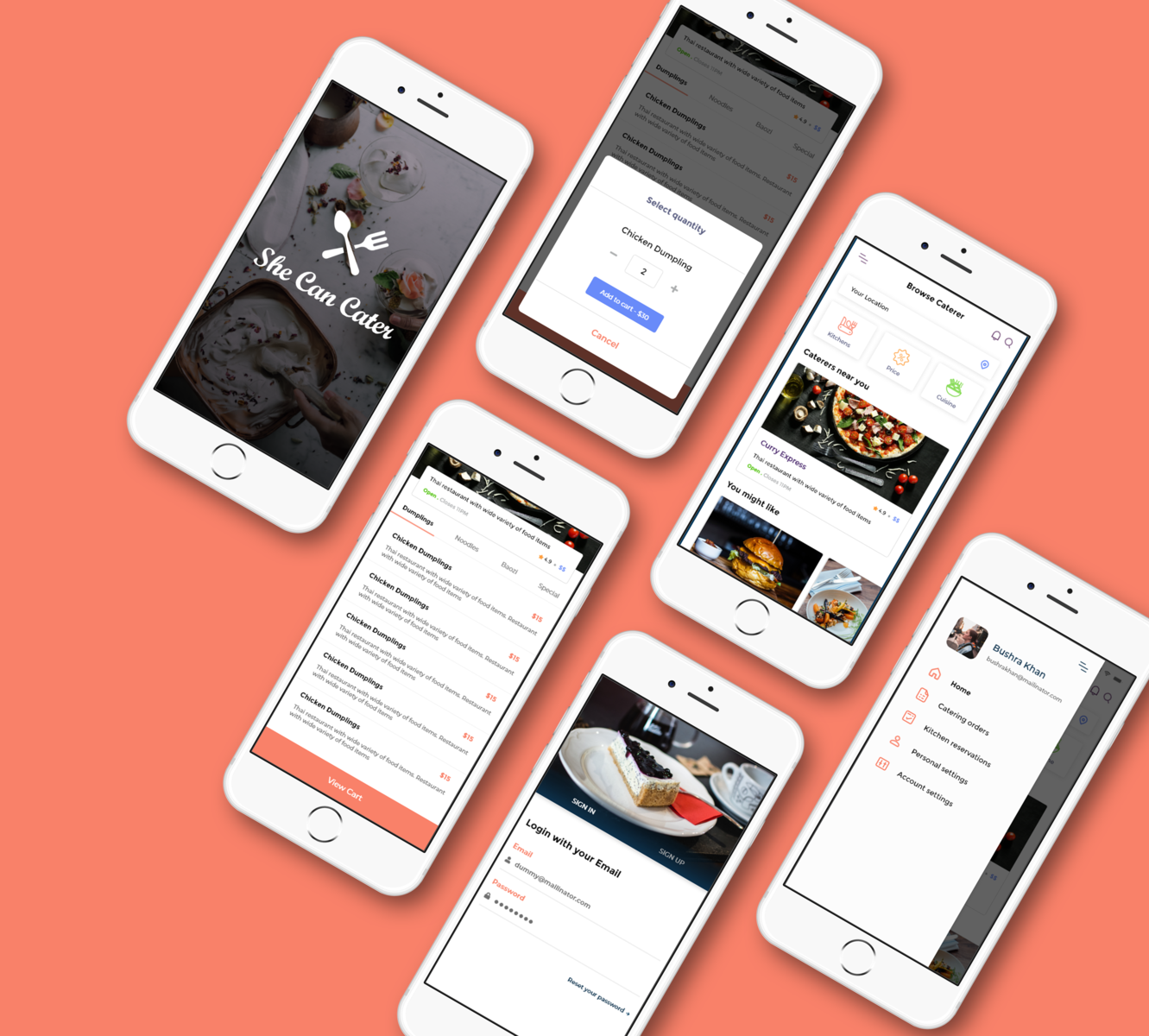 Mobile Application - Food App by Bushra Khan on Dribbble