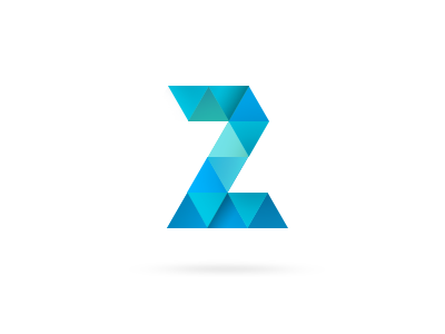A logo for Z blue tile z