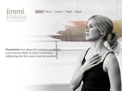 Emmi's website art dancer homepage website