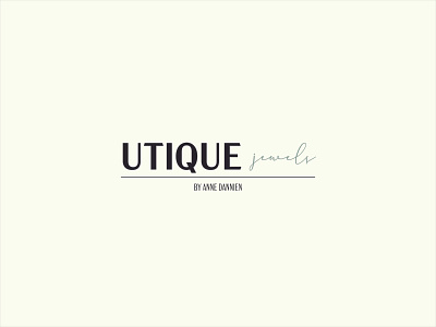 utique jewels brand brand design illustrator jewellery jewelry minimal