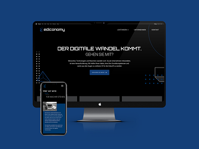 ediconomy consulting corporate design design digitizing company digitizing services futuristic geometric vector webdesign