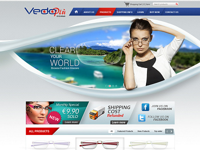 Contact Lenses Web Interface Design