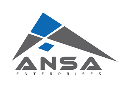 Ansa Enterprises Logo blue and grey logo logo design sports logo ui deisgn website logo