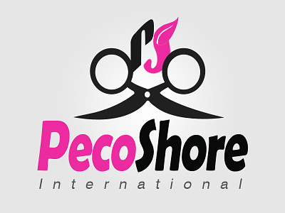 Pecoshore Logo beauty logo manicure logo p logo ps logo s logo scissor scissor logo website logo