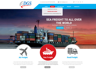 Dgs Website Layout cargo layout design cargo website web interface design website layout design
