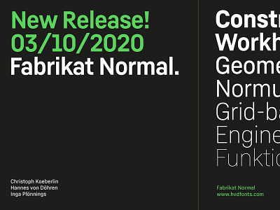 New Release! Fabrikat Normal. constructed construction fabrikat font hvd hvdfonts sans sans serif sanserif type typedesign typeface typography