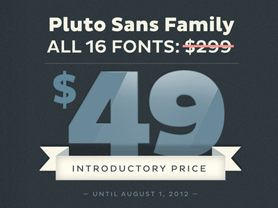 Pluto Sans Intro Offer font hvd pluto sans typeface