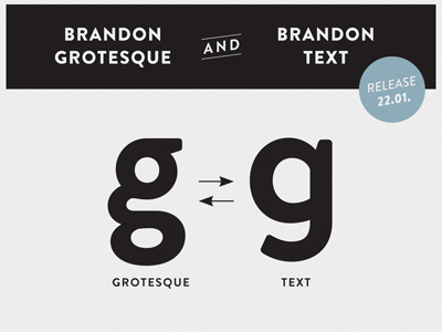 Brandon Grotesque & Brandon Text - g