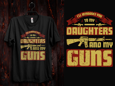 Gun T-shirt Design branding design graphic design gun t shirt design t shirts typography