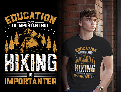 Education is important Hiking t-shirt adventure t shirt camping t shirt design graphic design hiking hiking t shirt t shirt design t shirts