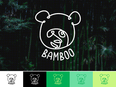 Bamboo logo bamboo challenge dailylogochallenge design handdrawn line logo logo logochallenge one line panda panda logo simple simple logo typography