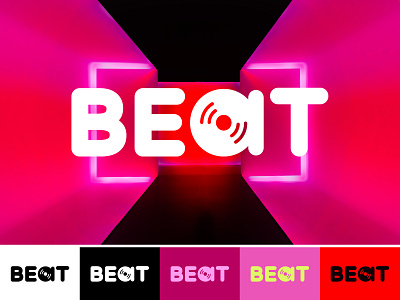 Beat logo bass beat beat logo challenge dailylogochallenge logo logochallenge music music branding music logo music stream neon pitch simple song logo startup logo typography