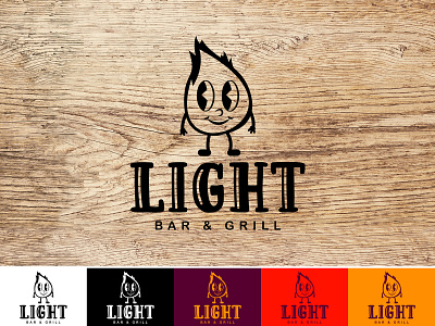 Light logo bar challenge dailylogochallenge fire fire logo flame flint flint flame grill light liight logo logochallenge restaurant simple typography