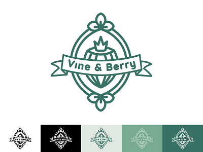 Vine & Berry arc challenge coat of armour crest crest logo daily dailylogochallenge decorative delta fancy logo logochallenge typography vineandberry vineberry