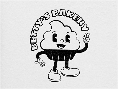 Betty's Bakery 1930s bakery bettysbakery cake cakecup cupcake dailylogo dailylogochallenge frosted logo logochallenge old retro sweet