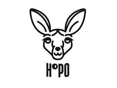 Hopo logo challenge dailylogo dailylogochallenge heaps hop hopo kangaroo line logo logochallenge simple sunnies