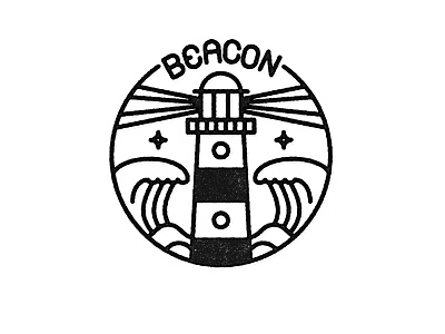 Beacon logo beacon beam bow dailylogo dailylogochallenge fog illustration light lighthouse line line work logo logochallenge ocean sea simple