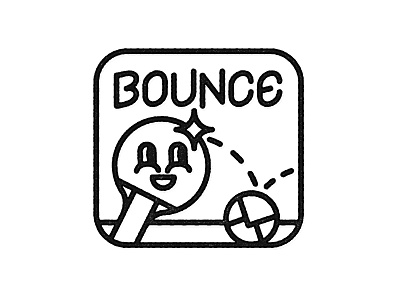 Bounce app application bounce dailylogo dailylogochallenge icon illustration line logo logochallenge ping pong simple social social media woven
