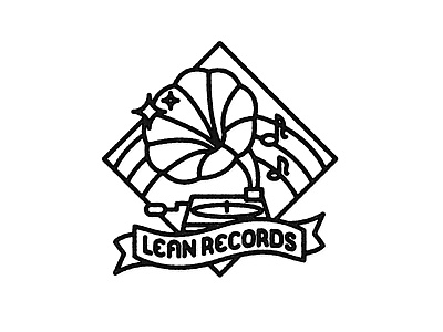Lean Records dailylogo dailylogochallenge first music gramophone illustration lean logo logochallenge music music label records simple spiiin vinyl