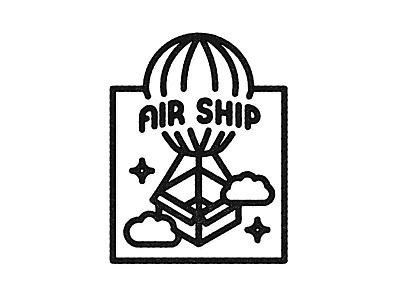 Air Ship airship box dailylogo dailylogochallenge dhl hot air balloon illustration logo logochallenge paper paper box post postal service simple