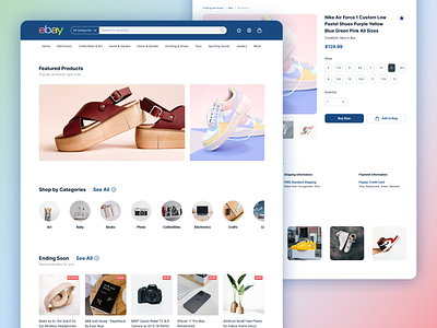 Ebay — Web Redesign Challenge add to cart buy now cart clean design desktop ebay ecommerce inspiration interface redesign shop shopping store store design ui ux web web design website