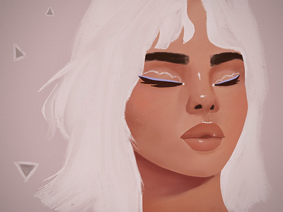 White hair girl art artist colors design girl illustration inspiration procreate vector