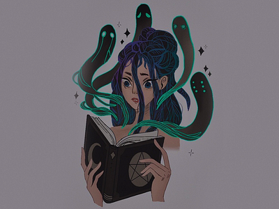 Witchcraft art artist colors demons design girl illustration inspiration portrait procreate vector witchcraft