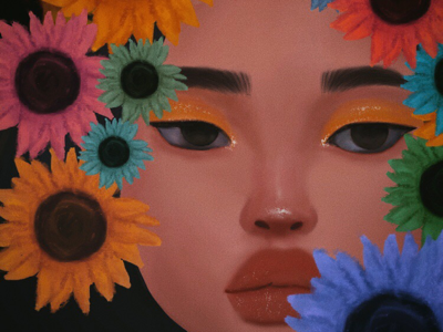 Sunflowers art artist colors design girl illustration inspiration portrait procreate sunflower vector