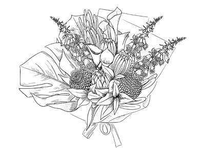 Floral arrangement sketch