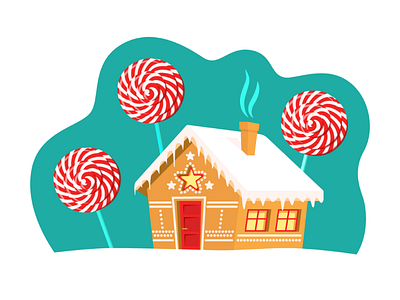 Ginger house Christmas spirit christmas cozy ginger holiday house light lollipop sticker sweet winter