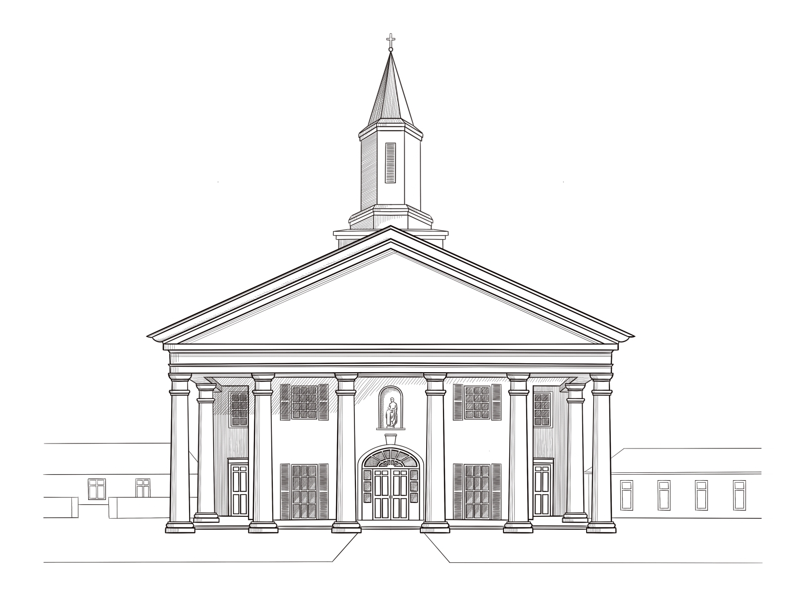 Church sketch icon. | Stock vector | Colourbox